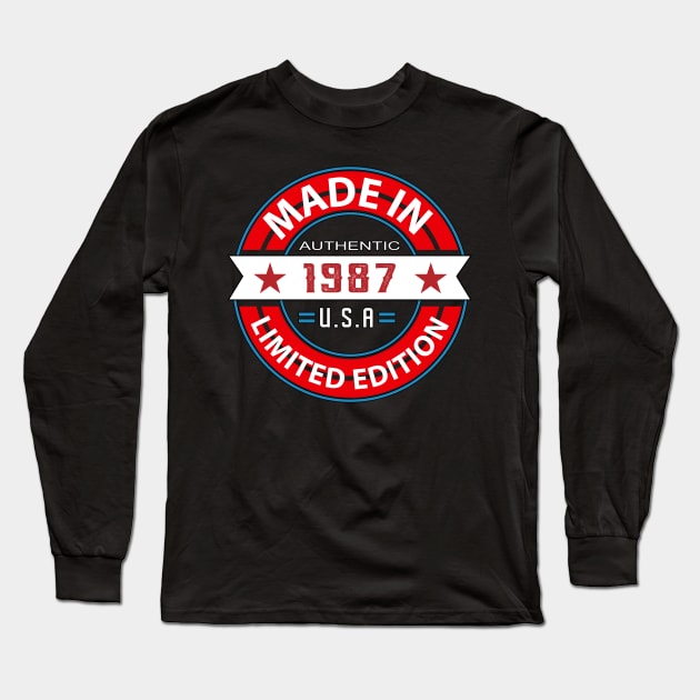 1987 36 Year Long Sleeve T-Shirt by HB Shirts